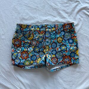 Emilio Pucci Denim Blue/Orange Short Size 38, US Size 8